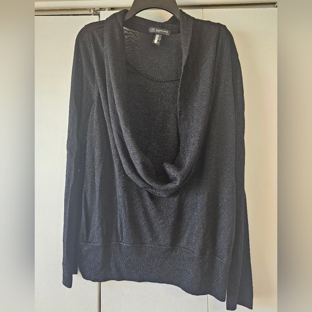 Black Cowl Neck Sweater